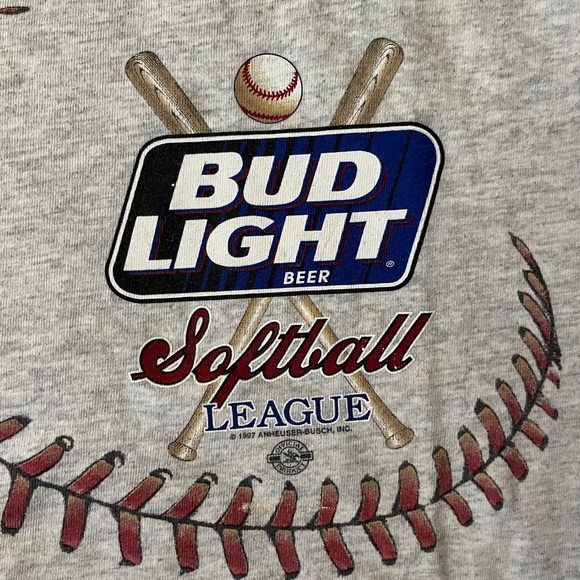 Vintage 1997 Bud Light Softball League Bogey Golf Shirt Size XL - Picture 2 of 5